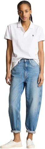 Polo Ralph Lauren Women's Classic Fit Mesh Polo Shirt, Black, Large in Saudi Arabia