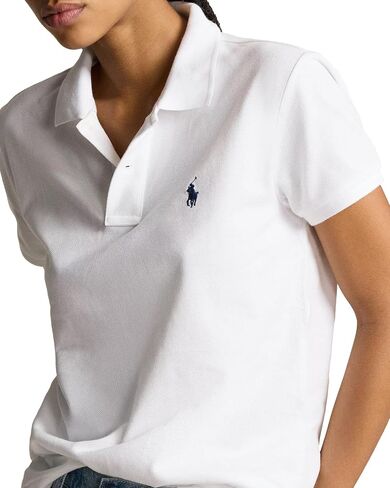 Polo Ralph Lauren Women's Classic Fit Mesh Polo Shirt, Black, Large in Saudi Arabia
