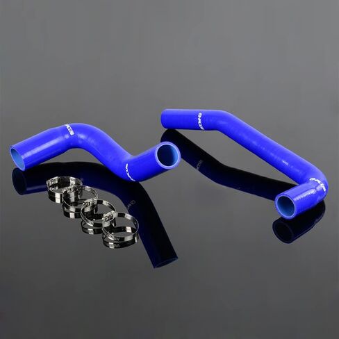 PIT66 Silicone Radiator Hose Kit,Compatible with 1987-2006 Jeep Wrangler YJ/TJ 2.4/4.2L Blue with Clamps in Saudi Arabia