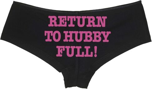 يعود Knaughty Knickers إلى Hubby Full Black Low Rise Boyshort Infereal Design Satin Satin Trim Chanband Come in Kuwait