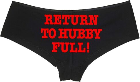 يعود Knaughty Knickers إلى Hubby Full Black Low Rise Boyshort Infereal Design Satin Satin Trim Chanband Come in Kuwait