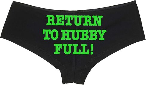 يعود Knaughty Knickers إلى Hubby Full Black Low Rise Boyshort Infereal Design Satin Satin Trim Chanband Come in Kuwait