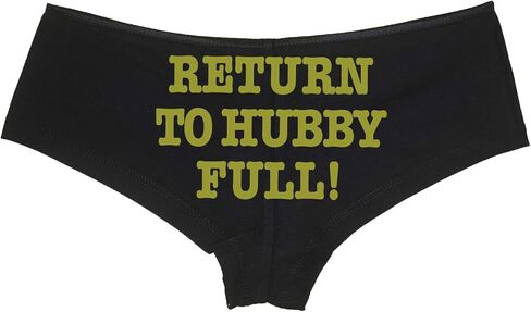يعود Knaughty Knickers إلى Hubby Full Black Low Rise Boyshort Infereal Design Satin Satin Trim Chanband Come in Kuwait
