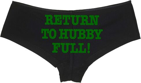 يعود Knaughty Knickers إلى Hubby Full Black Low Rise Boyshort Infereal Design Satin Satin Trim Chanband Come in Kuwait