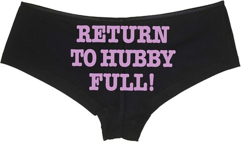 يعود Knaughty Knickers إلى Hubby Full Black Low Rise Boyshort Infereal Design Satin Satin Trim Chanband Come in Kuwait