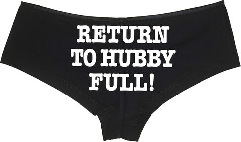 يعود Knaughty Knickers إلى Hubby Full Black Low Rise Boyshort Infereal Design Satin Satin Trim Chanband Come in Kuwait