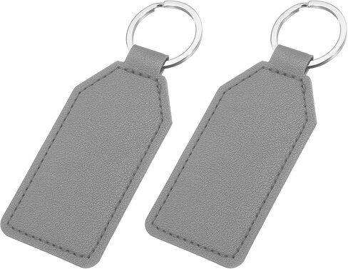 uxcell 2pcs مفتاح جلدي FOB ، PU CAR Keychain Blanks key Rings key key key for DIY Laser Engraving عيد ميلاد عيد الأب in Kuwait