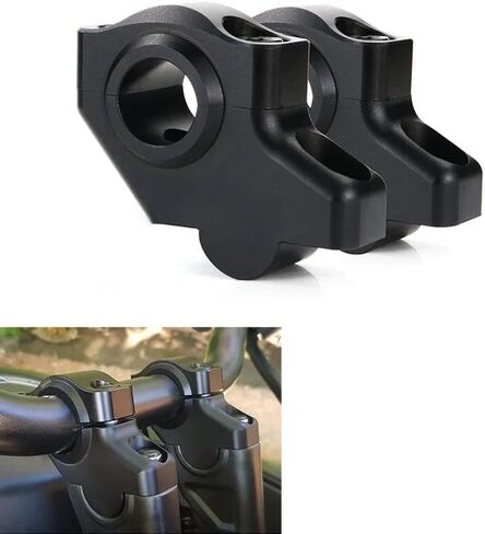 ناهض Handbar للدراجات النارية لـ R1200R لـ F800s لـ F700Gs لـ F650G لـ F650Cs لـ G650Gs لـ R1150GS 22 مم 7/8 "المقود Risers Clipons Riser (Matte Silver) in Saudi Arabia