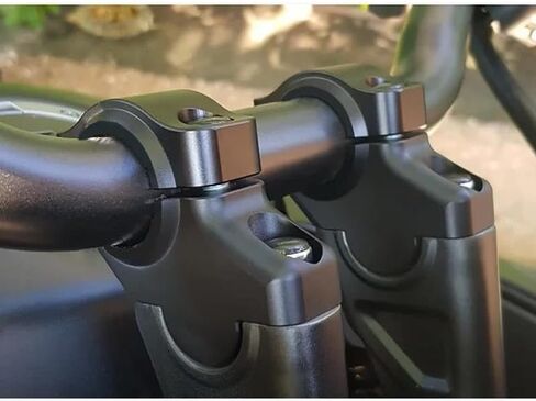 ناهض Handbar للدراجات النارية لـ R1200R لـ F800s لـ F700Gs لـ F650G لـ F650Cs لـ G650Gs لـ R1150GS 22 مم 7/8 "المقود Risers Clipons Riser (Matte Silver) in Saudi Arabia