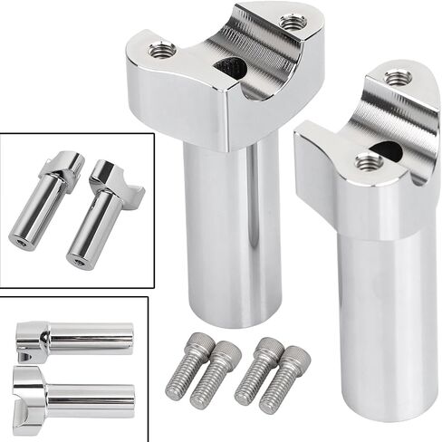 Chrome Aluminium 4 "Rister Handbar Riseers for Harley 1" Bar Sportster Fat Boy Heritage Softiail Dyna Street Bob Wide Glide Low Rider in Kuwait