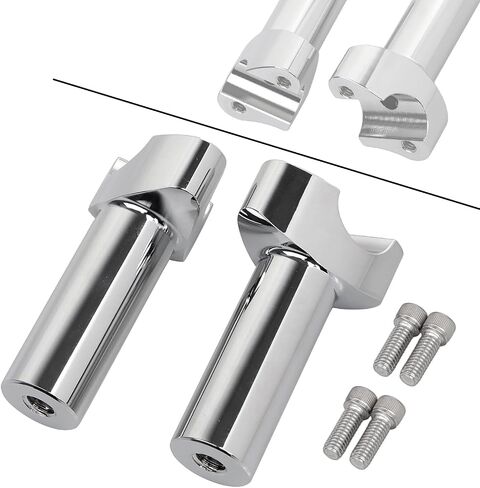 Chrome Aluminium 4 "Rister Handbar Riseers for Harley 1" Bar Sportster Fat Boy Heritage Softiail Dyna Street Bob Wide Glide Low Rider in Kuwait