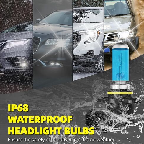 Headlight Bulbs Fit For Toyota Sienna 2004-2010, 9005 9006 High Low Beam Combo, Super Bright 5500K White Light High Performance Halogen Light Bulbs, 4PCS in Saudi Arabia