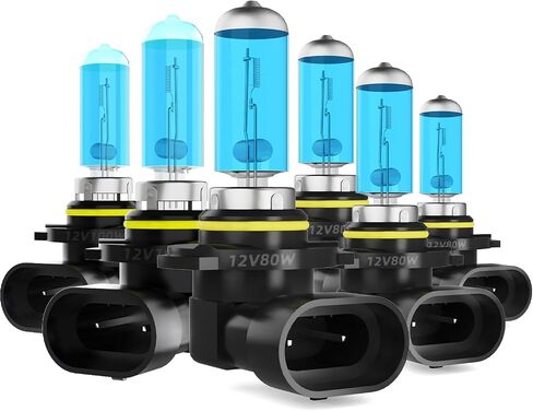 Headlight Bulbs Fit For Toyota Sienna 2004-2010, 9005 9006 High Low Beam Combo, Super Bright 5500K White Light High Performance Halogen Light Bulbs, 4PCS in Saudi Arabia