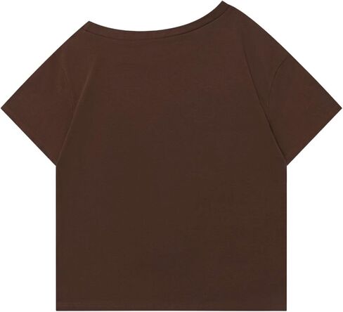 Aelfric Eden Off The Shoulder Tops for Women Summer Sexy Graphic T Shirts Short Sleeve Number Embroidery Tee in Saudi Arabia