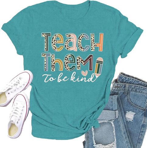 قمصان المعلمين للنساء تدريس تدريس Tshirt Teacher Life Tops Tops in Kuwait