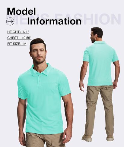 SCODI 7 Pack Polo Shirts for Men with Pocket Moisture Wicking Golf Polo Shirt Short Sleeve Outdoor Work Tactical Tshirt in Kuwait