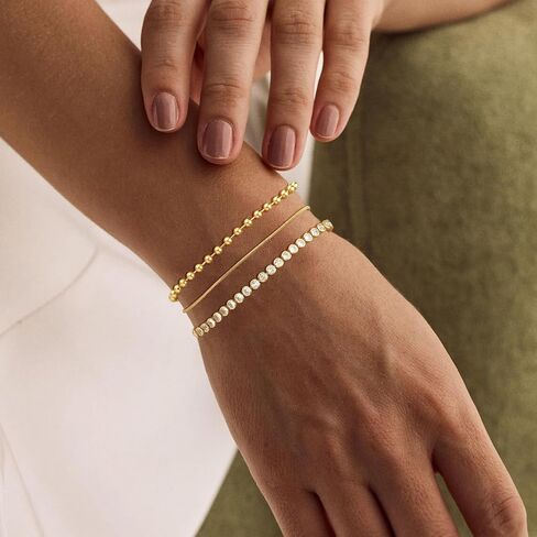 Gold Bracelets for Women, 3Pcs/5Pcs Gold Bracelet Stack, 14K Gold Plated Bracelets for Women Trendy, Adjustable Gold Jewelry for Women in Saudi Arabia