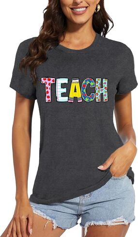 قمصان المعلمين للنساء تدريس تدريس Tshirt Teacher Life Tops Tops in Kuwait