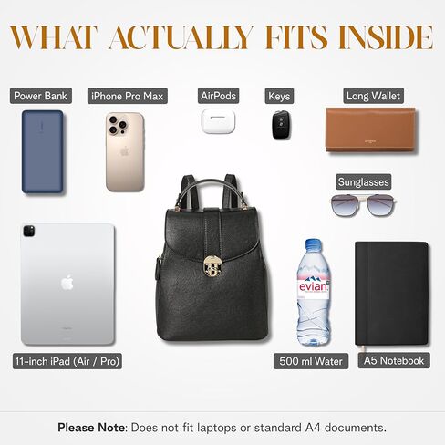 Small Leather Backpack Purse for Women - Women’s Fashion Backpack Handbags - Leather Back Pack Purse (Brown) in Kuwait