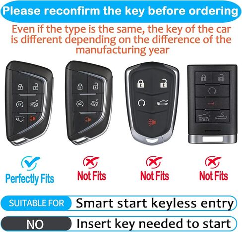Tukellen for Cadillac Key Fob Cover Soft TPU Full Protection Key Case Compatible with Escalade 2020-2024 CT4 CT6 CT5 XTS XT4 XT5 ATS Key Shell (Pink, 6 Buttons) in Saudi Arabia