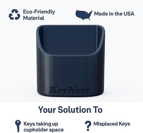 Keynest Key Fob Holder for Car Dashboard ، Easy Key Access ، منظم السيارات ، إكسسوارات السيارة الداخلية ، جبل المفاتيح ، غطاء مفتاح FOB ، Made (الأصلي) - [أسود] in Saudi Arabia
