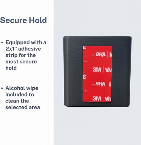 Keynest Key Fob Holder for Car Dashboard ، Easy Key Access ، منظم السيارات ، إكسسوارات السيارة الداخلية ، جبل المفاتيح ، غطاء مفتاح FOB ، Made (الأصلي) - [أسود] in Saudi Arabia