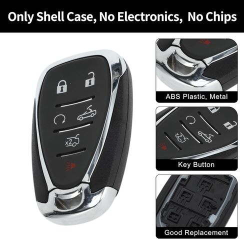 X AutoHaux Key Shell Case express intrement key key fob case for chevrolet malibu camaro 2016-2021 6 buttons hyq4aa / hyq4e in Saudi Arabia