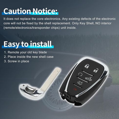 X AutoHaux Key Shell Case express intrement key key fob case for chevrolet malibu camaro 2016-2021 6 buttons hyq4aa / hyq4e in Saudi Arabia