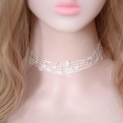 Musical Note Choker Necklace Lolita Choker Fashion Modern Minimalist Necklace for Women Girls Tea Party in Saudi Arabia