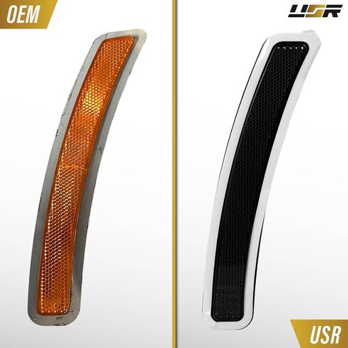 USR 21-24 G22 4 Series Side Side Reflector-زوج عاكس جانبي الأمامي (يسار + يمين)-متوافق مع 2021-2024 BMW 430i / M440i G22 / Bimmer 2 Door Coupe Trims / 2023 M4 (عوامل العدسات الدخان) in Saudi Arabia