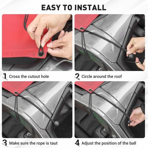 RT-TCZ for Wrangler JL Sunshade Mesh Shade Top Sunroof Cover for Jeep Wrangler JL JLU Gladiator JT 4 Door 2018 Up Black in Saudi Arabia