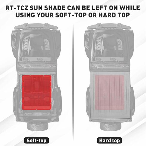 RT-TCZ for Wrangler JL Sunshade Mesh Shade Top Sunroof Cover for Jeep Wrangler JL JLU Gladiator JT 4 Door 2018 Up Black in Saudi Arabia