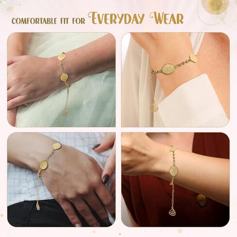 Elegant Ayatul Kursi Bracelet with Allah Pendant - Perfect Islamic Gifts Islamic Jewerly for Women: Ramadan New Year Special Arabic Bracelet in Saudi Arabia