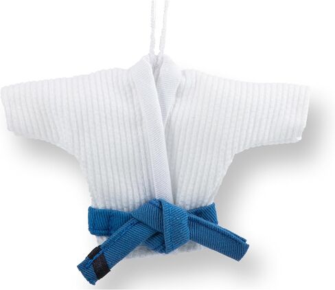 Brazilian Jiu Jitsu Gi Ornament Gift, Premium Pearl Weave Kimono Keychain, Belt Colors - White, Blue, Purple, Brown, Black in Saudi Arabia