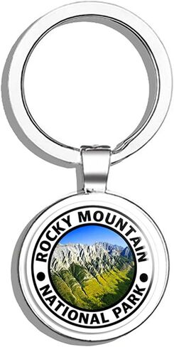 Round Rocky Mountain National Park - Hike RV Travel Hike مزدوج الوجهين من الفولاذ المقاوم للصدأ المفاتيح المفتاحية. in Kuwait