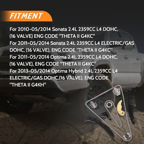 سلسلة توقيت مجموعة أدوات الزيت مضخة G4KH G4KC لـ Optima Sonata Hybrid 2.4L استبدال 24321-2G111 ، 24322-2G111 ، 23121-2G561 ، 24410-2G101 ، 24470-2G151 ، 24420-2G101 in Saudi Arabia