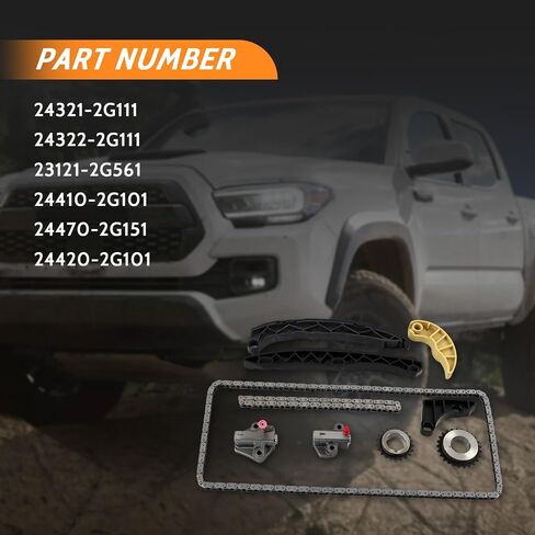 سلسلة توقيت مجموعة أدوات الزيت مضخة G4KH G4KC لـ Optima Sonata Hybrid 2.4L استبدال 24321-2G111 ، 24322-2G111 ، 23121-2G561 ، 24410-2G101 ، 24470-2G151 ، 24420-2G101 in Saudi Arabia
