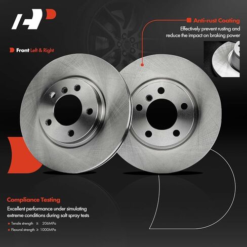 A-Premium 12.09 inch (307mm) Front Vented Disc Brake Rotors Compatible with Select Mini Models - Cooper Countryman 2011-2016, Cooper Paceman 2013-2016, 2-PC Set in Saudi Arabia
