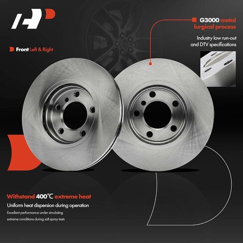 A-Premium 12.09 inch (307mm) Front Vented Disc Brake Rotors Compatible with Select Mini Models - Cooper Countryman 2011-2016, Cooper Paceman 2013-2016, 2-PC Set in Saudi Arabia