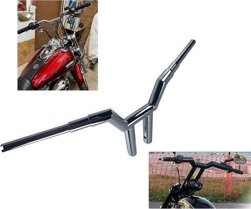 Chrome 12" Rise 1.5" Ape Hanger T-Bars Handlebar Drag about 12" Rise Fit For Harley Softail Breakout Fat Boy FXSB FLSTC FLSTN FLSTFB FLS 1993-UP 2014 2023 2024 in Saudi Arabia