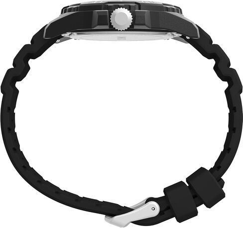 Timex Men's Diver 42mm Watch - Black Strap Black Dial Black Case in Saudi Arabia