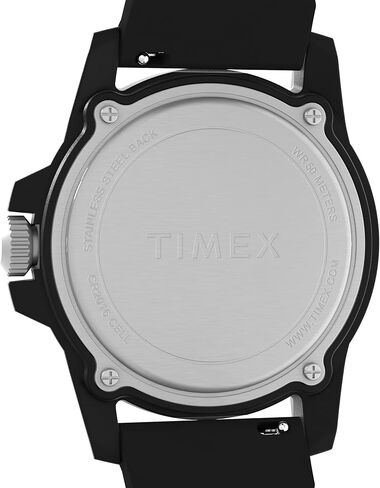 Timex Men's Diver 42mm Watch - Black Strap Black Dial Black Case in Saudi Arabia