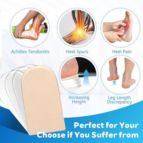1/4',1/2',3/4',1' Heel Lifts(4 Layers), Height Increase Insoles for Leg Length Discrepancy - Large Shoe Lifts for Men, Shoe Inserts Comfort Half Foot Pads for Heel Pain - 1 Pair in Saudi Arabia