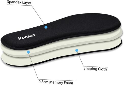 Ronsan Memory Foam Insoles for Women - Comfort Presection Shoe Inserts for Running Shoes ، أحذية رياضية ، حذاء عمل ، أحذية المشي لمسافات طويلة ، أعشاب أحذية الصدمات المملوءة بالصدمات ، Pink 8.5 in Saudi Arabia