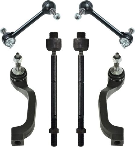 Detroit Axle - Front 6pc Suspension Kit for 00-06 Lincoln LS, 02-05 Ford Thunderbird, 2 Sway Bar End Links 4 Tie Rod Ends 2002 2003 2004 2005 2006 Replacement in Saudi Arabia