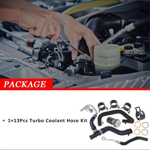 13Pcs Turbo Coolant Hose Kit Turbocharger Coolant Inlet & Return Hoses for Mini Cooper S R55 R56-R59 R60 R61 JCW Clubman 2011-2016, Replaces 11537600674 11539845352 11537565433 11537565432 in Saudi Arabia