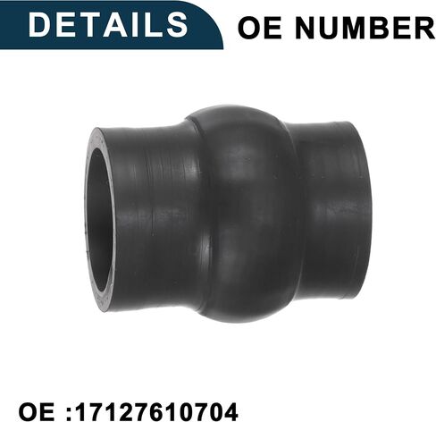 Radiator Hose for BMW 535i High Sealing No.17127610704 | Lower Radiator to Thermostat Housing Hose Black 1 Pcs for BMW 740Li 528i in Saudi Arabia