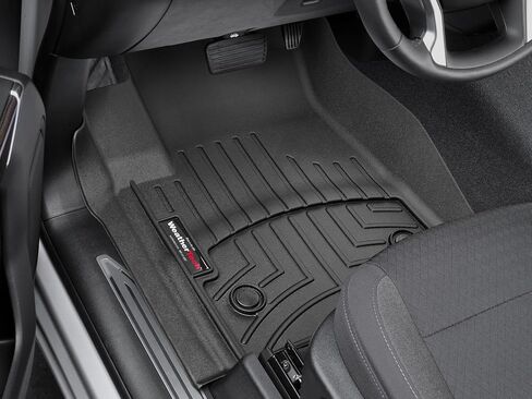 WeatherTech Custom Fit FloorLiners for Silverado 1500 LTD, Sierra 1500, Sierra 1500 Limited, Sierra 2500HD/3500HD, Silverado 2500HD/3500HD, Silverado 1500-1st Row (4414361), Black in Saudi Arabia