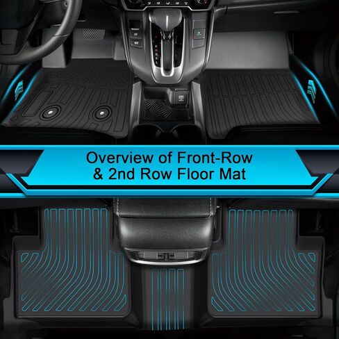 Floor Mats for Chevrolet Chevy Colorado Crew Cab 2015-2022 and for GMC Canyon Crew Cab 2015-2022, TPE Waterproof Non-Slip All Weather Protection Custom in Saudi Arabia