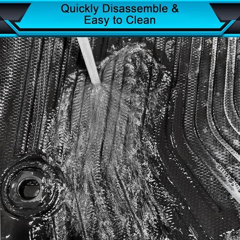 Floor Mats for Chevrolet Chevy Colorado Crew Cab 2015-2022 and for GMC Canyon Crew Cab 2015-2022, TPE Waterproof Non-Slip All Weather Protection Custom in Saudi Arabia